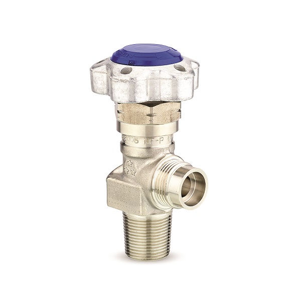 High pressure cylinder valves, packed needle stem design, for high purity gases - D100